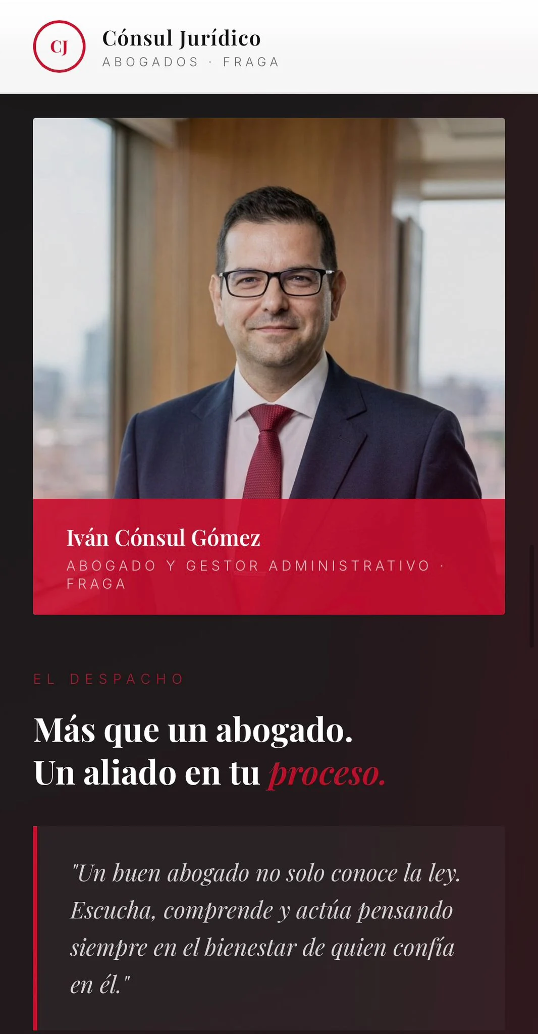 Iván Cónsul Gómez, abogado fundador de Cónsul Jurídico