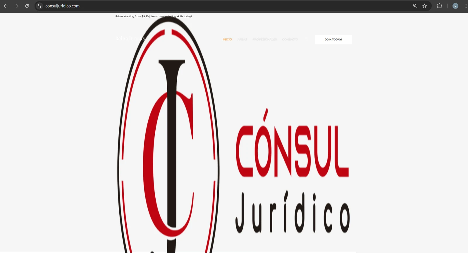 Web antigua de Cónsul Jurídico en WordPress — antes de VELIA